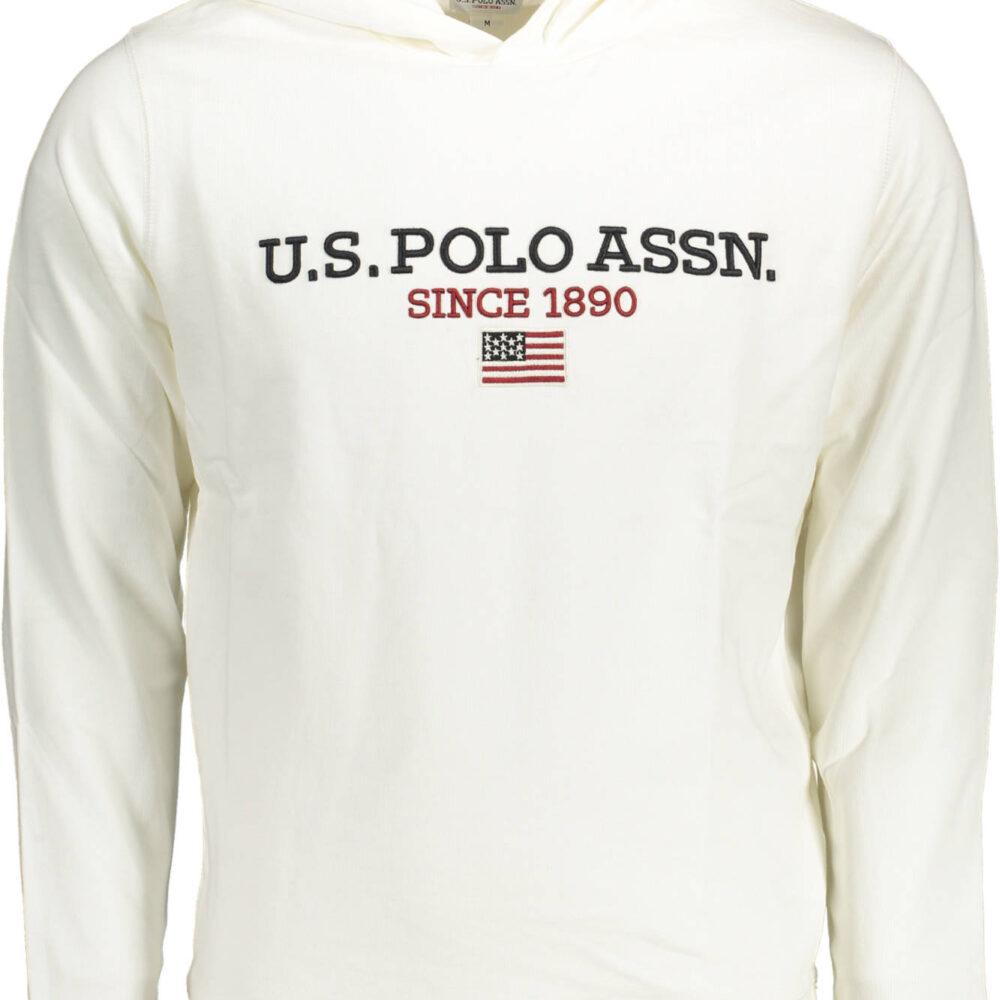 U.S. POLO FELPA SENZA ZIP UOMO BIANCO