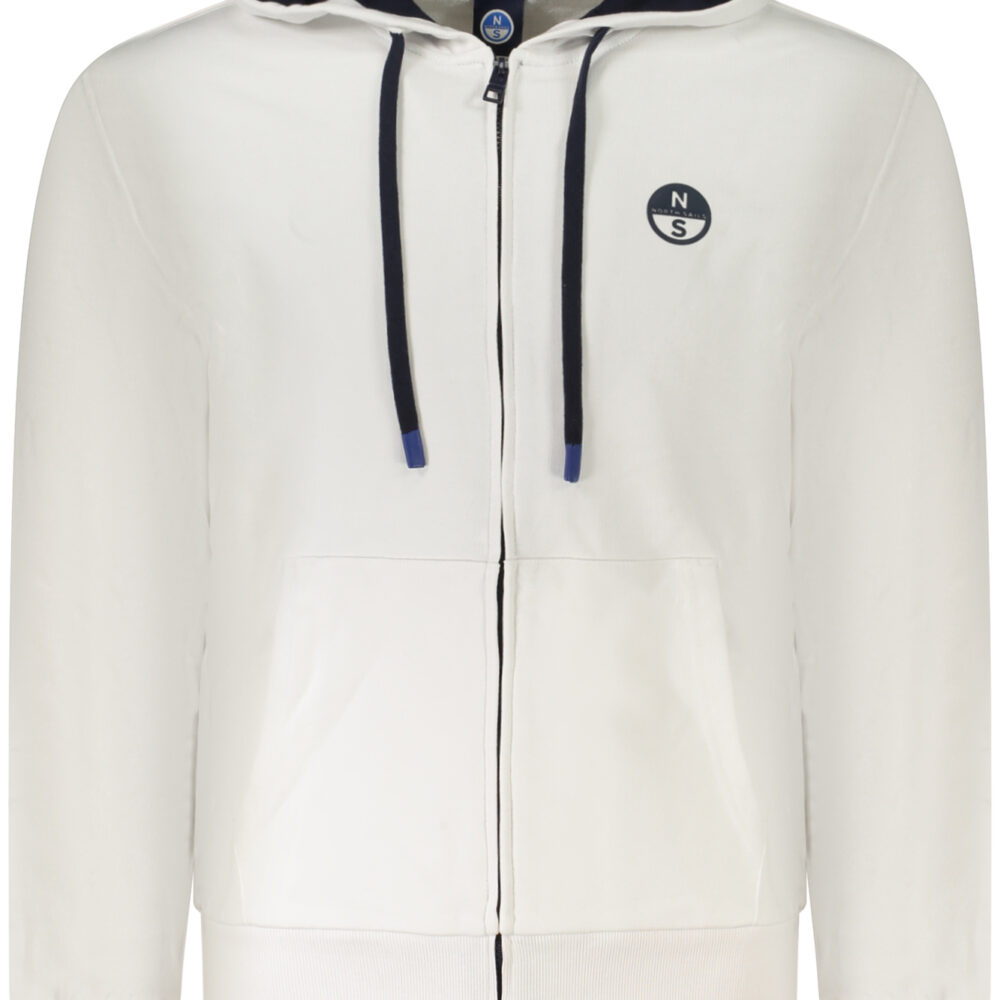 NORTH SAILS FELPA CON ZIP UOMO BIANCO