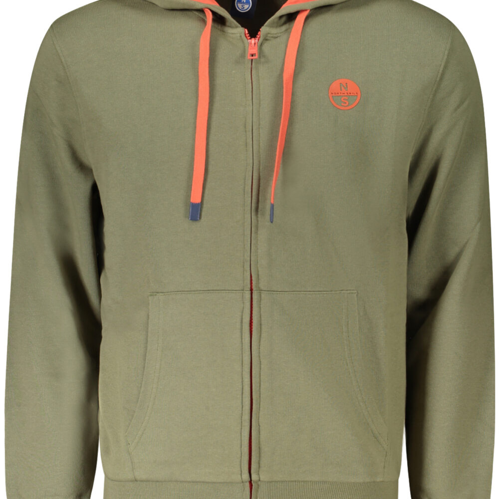 NORTH SAILS FELPA CON ZIP UOMO VERDE