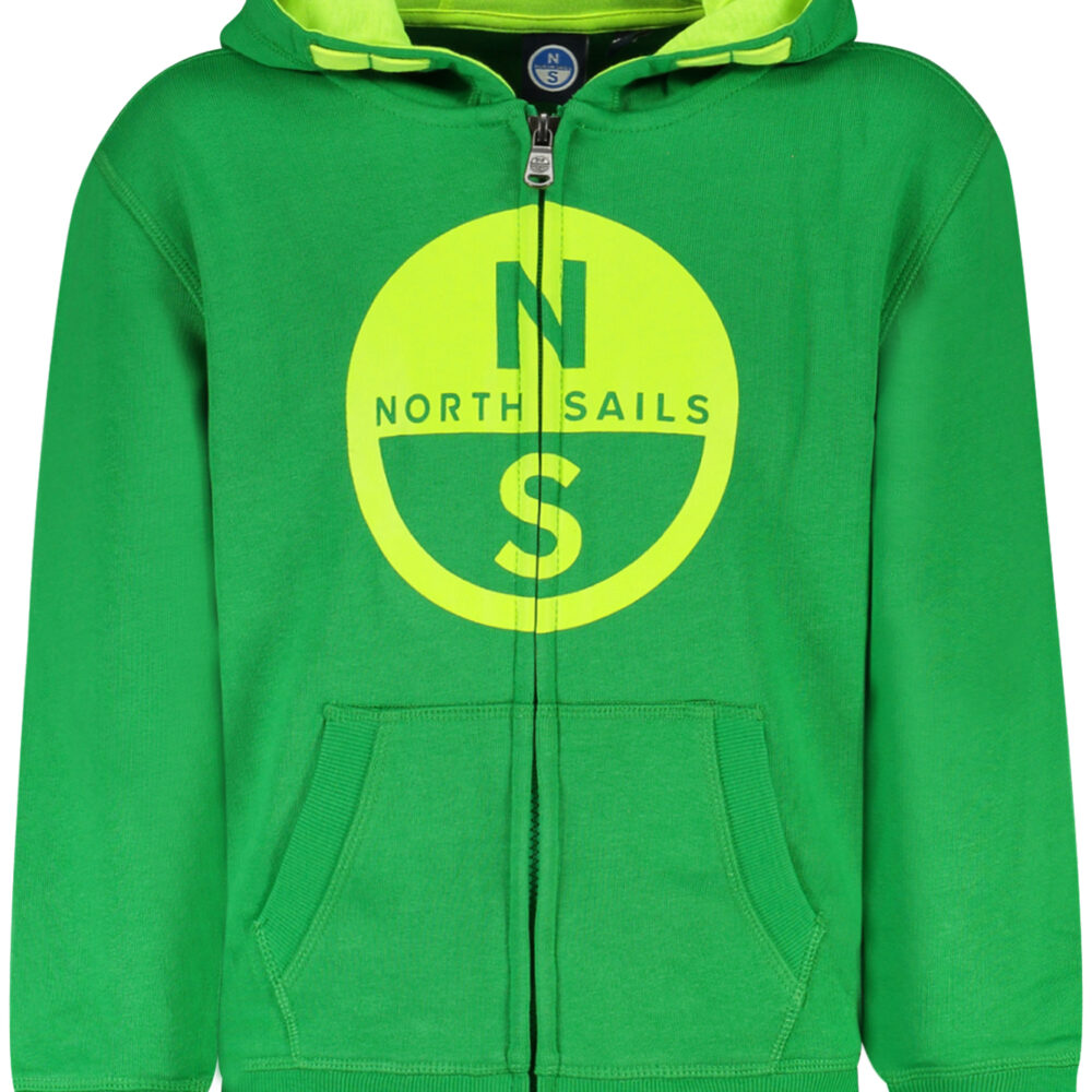 NORTH SAILS FELPA CON ZIP BAMBINO VERDE