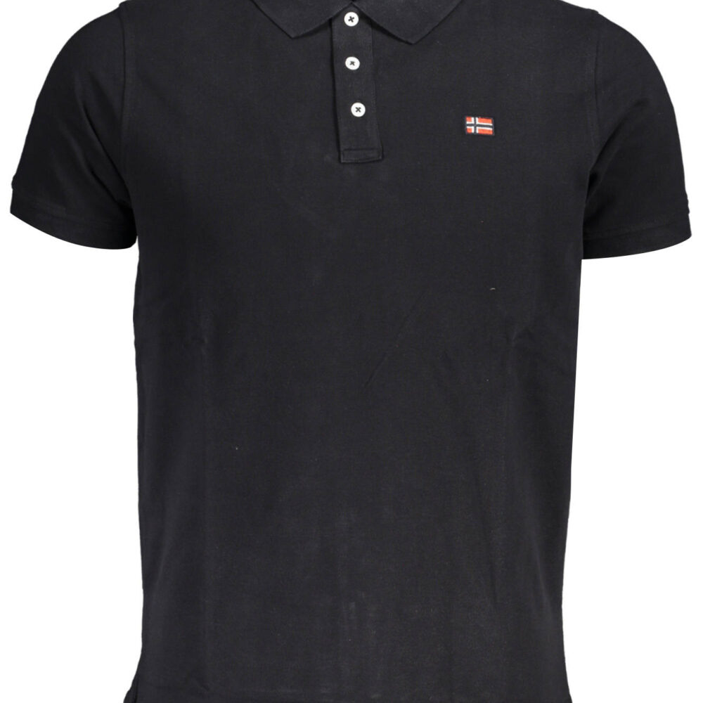 NORWAY 1963 POLO MANICHE CORTE UOMO NERO