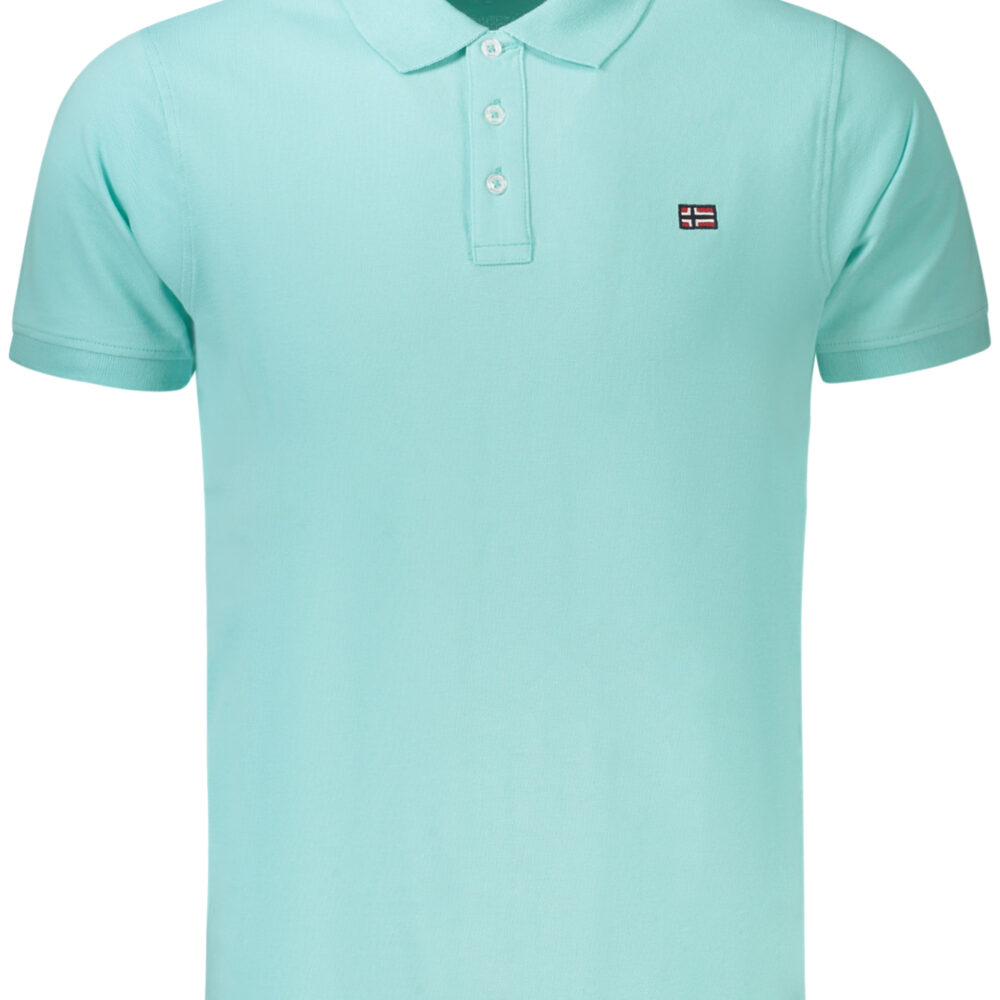 NORWAY 1963 POLO MANICHE CORTE UOMO AZZURRO