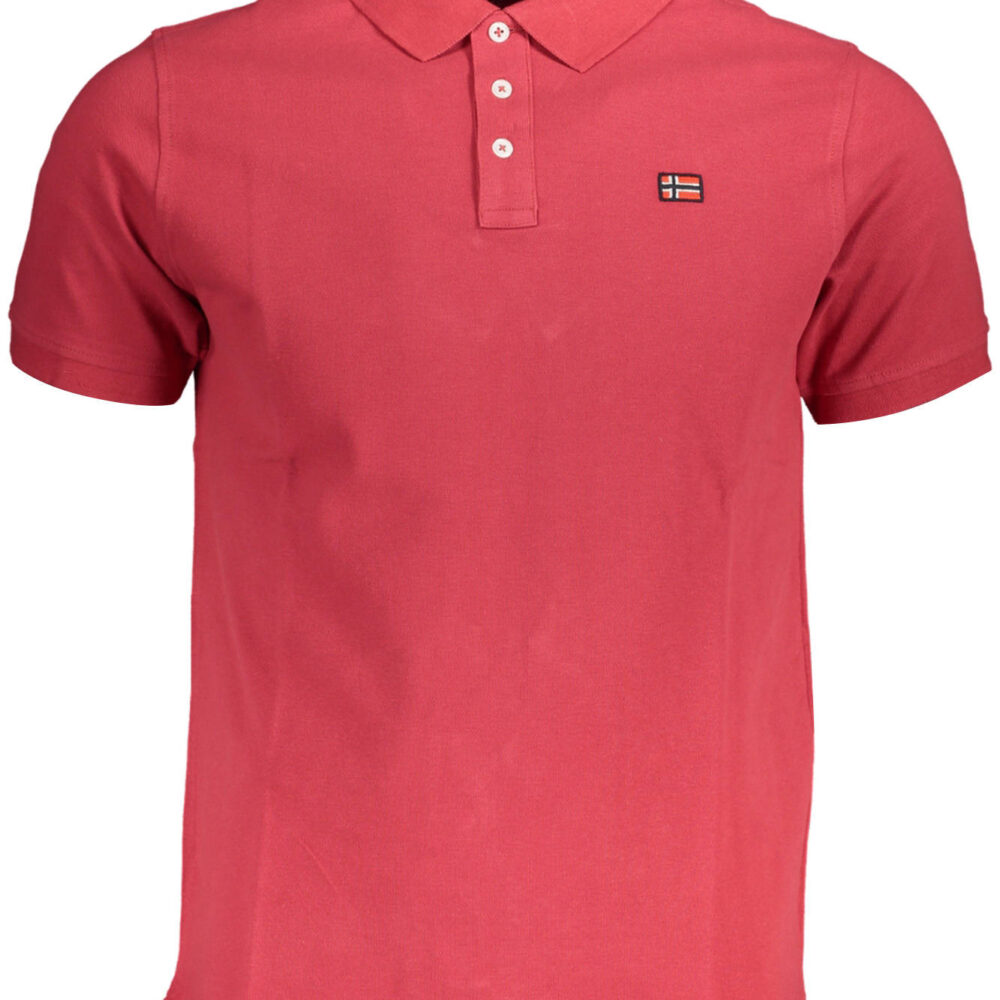 NORWAY 1963 POLO MANICHE CORTE UOMO ROSSO