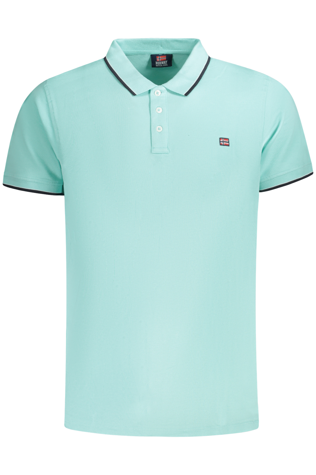 NORWAY 1963 POLO MANICHE CORTE UOMO AZZURRO
