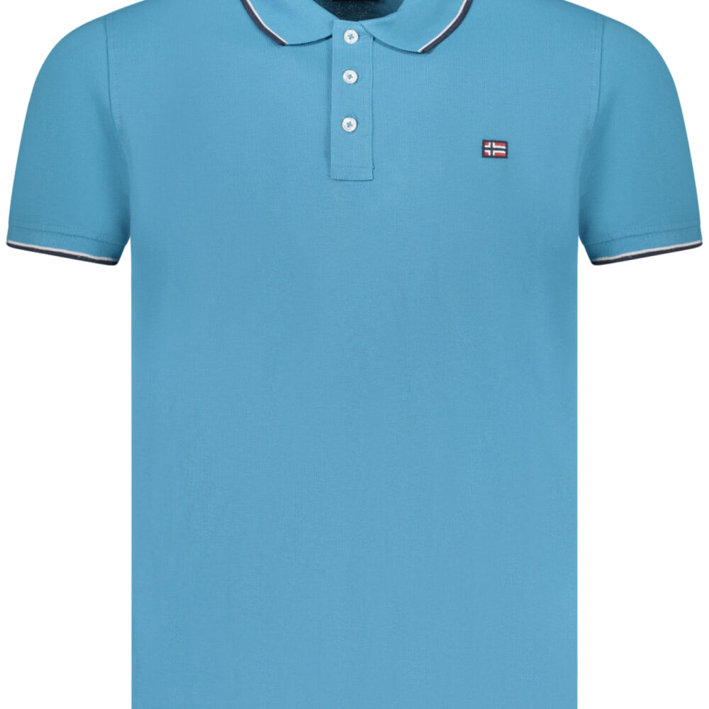 NORWAY 1963 POLO MANICHE CORTE UOMO AZZURRO