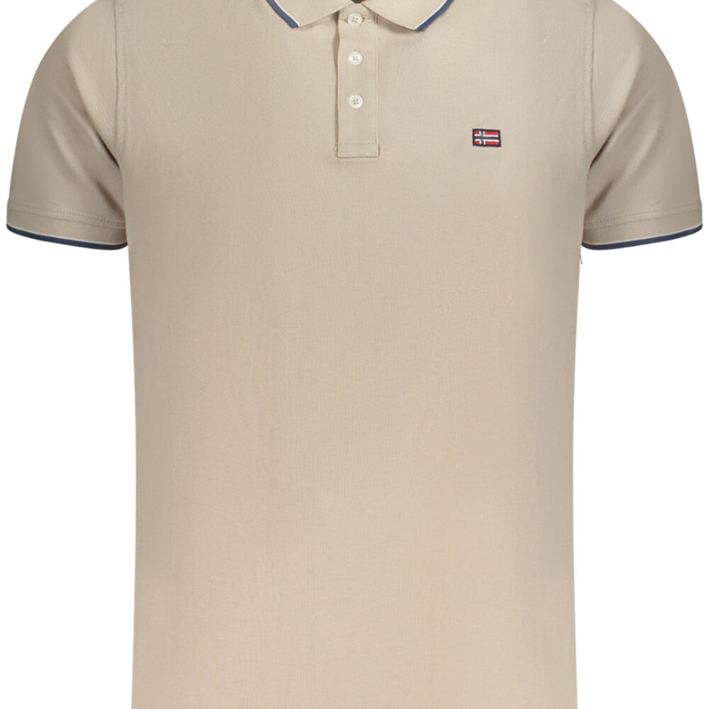 NORWAY 1963 POLO MANICHE CORTE UOMO BEIGE