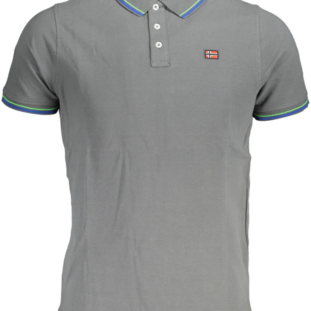 NORWAY 1963 POLO MANICHE CORTE UOMO GRIGIO