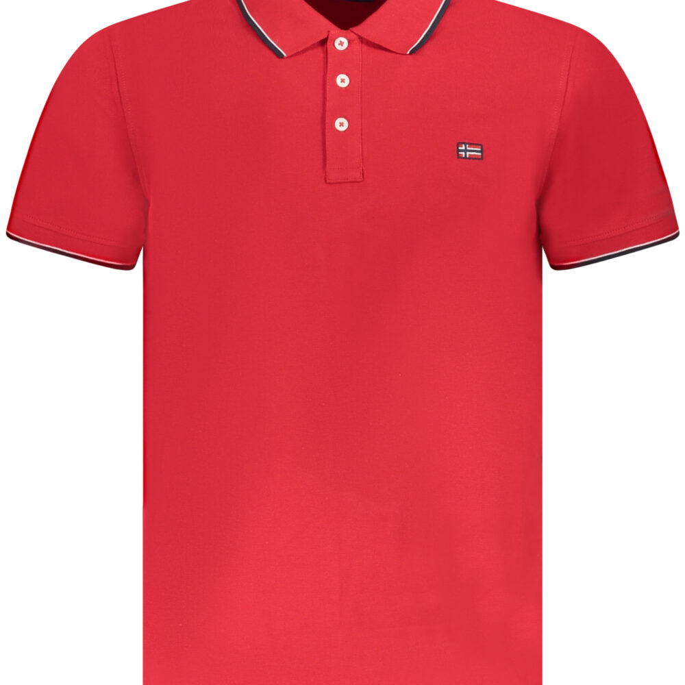 NORWAY 1963 POLO MANICHE CORTE UOMO ROSSO