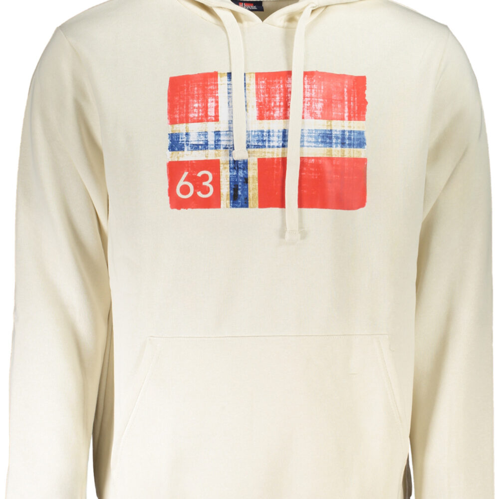NORWAY 1963 FELPA SENZA ZIP UOMO BIANCO