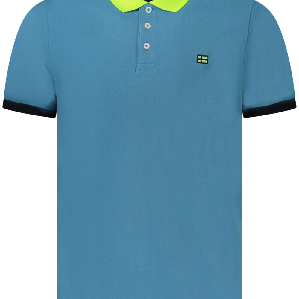 NORWAY 1963 POLO MANICHE CORTE UOMO AZZURRO