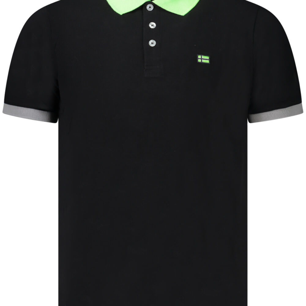 NORWAY 1963 POLO MANICHE CORTE UOMO NERO