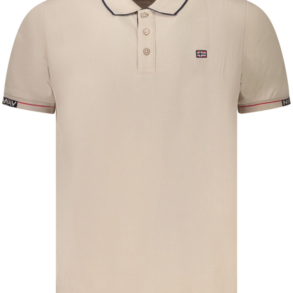 NORWAY 1963 POLO MANICHE CORTE UOMO BEIGE