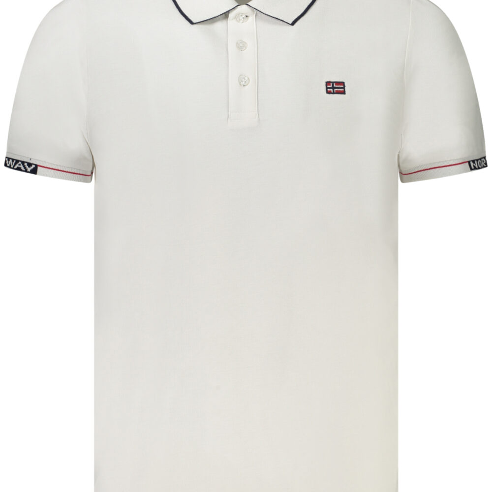 NORWAY 1963 POLO MANICHE CORTE UOMO BIANCO