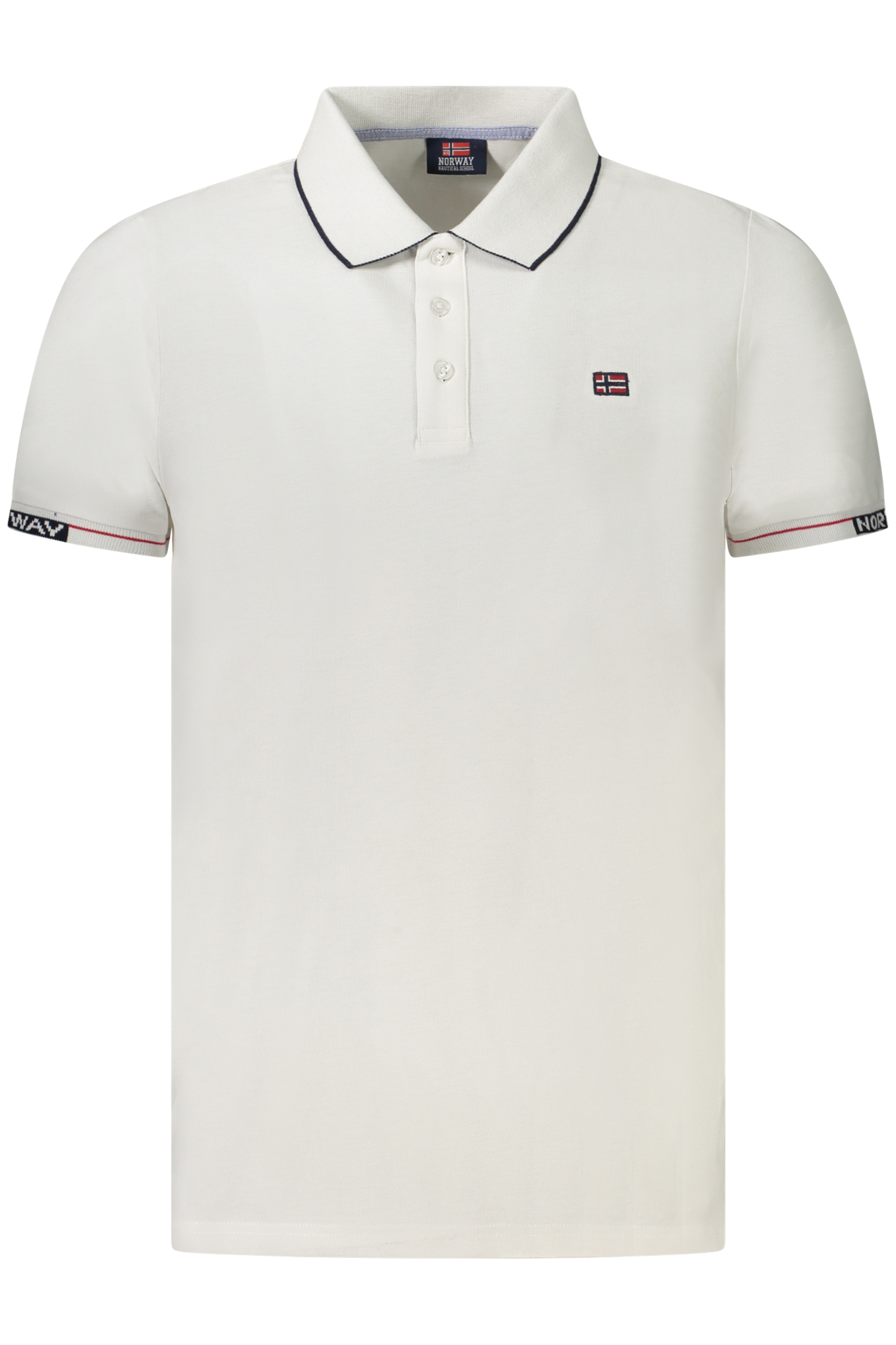 NORWAY 1963 POLO MANICHE CORTE UOMO BIANCO