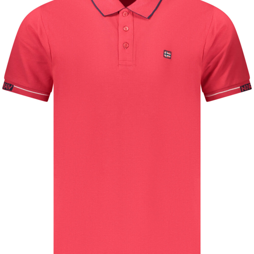 NORWAY 1963 POLO MANICHE CORTE UOMO ROSSO