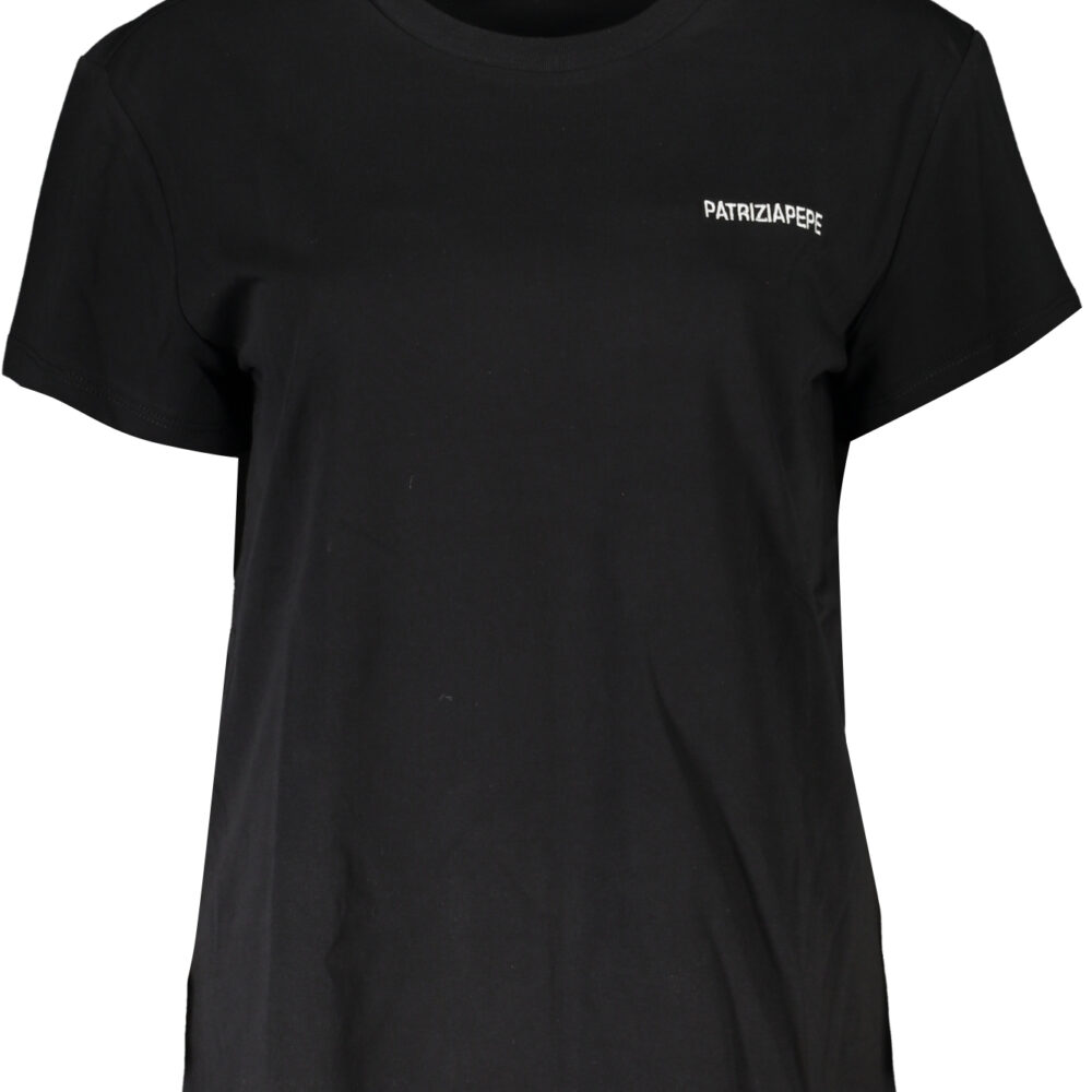 PATRIZIA PEPE T-SHIRT MANICHE CORTE DONNA NERO