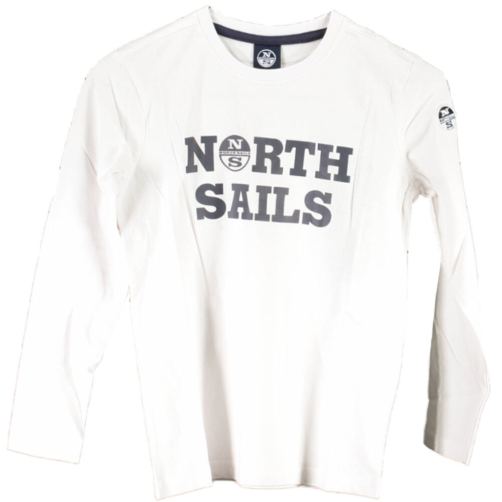NORTH SAILS T-SHIRT MANICHE LUNGHE BAMBINO BIANCO