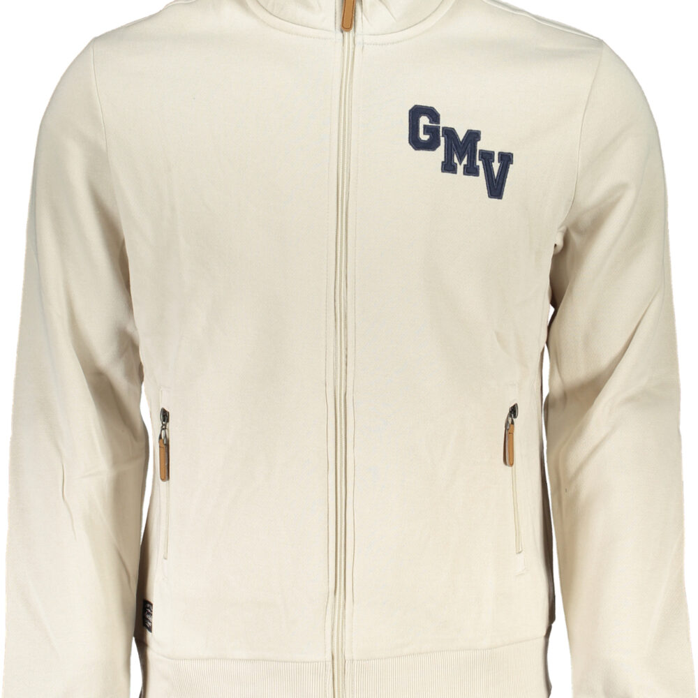 GIAN MARCO VENTURI FELPA CON ZIP UOMO BIANCO