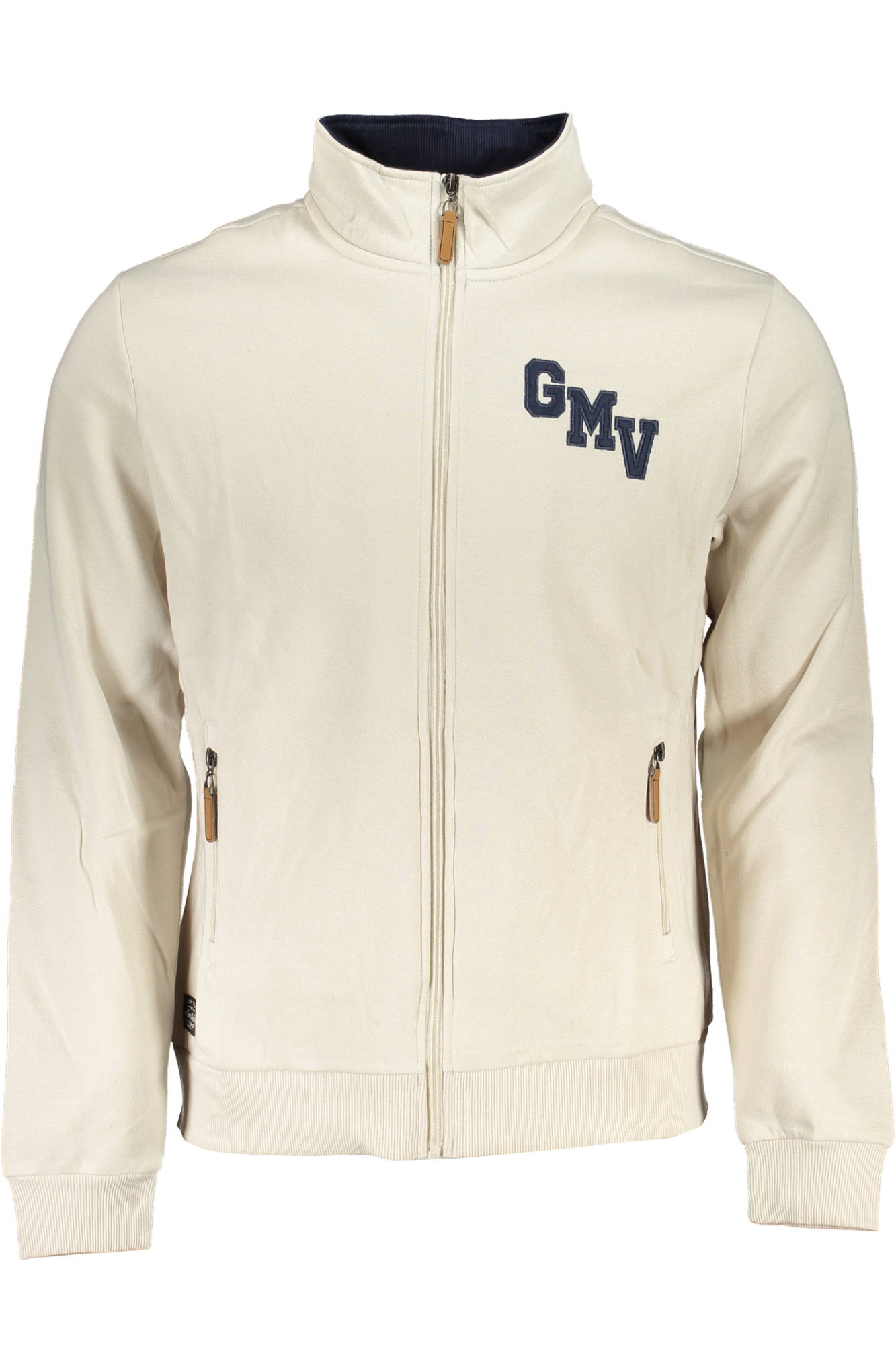 GIAN MARCO VENTURI FELPA CON ZIP UOMO BIANCO