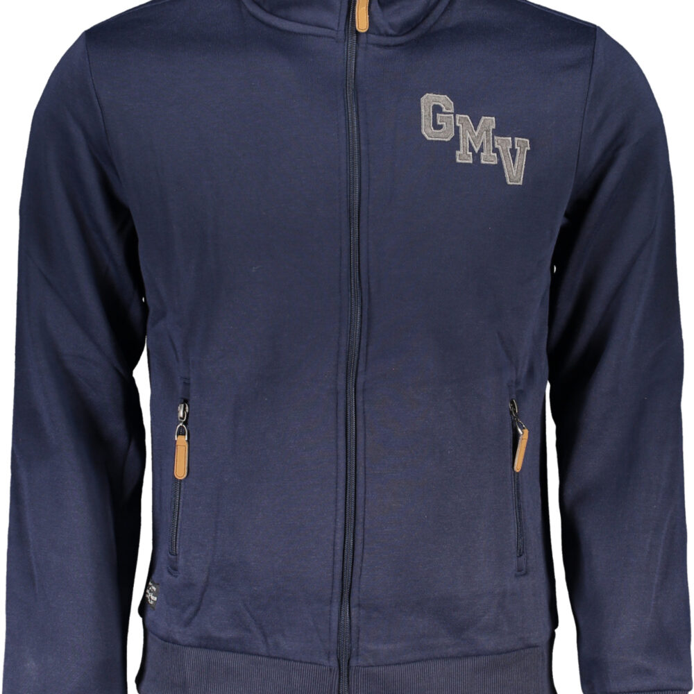 GIAN MARCO VENTURI FELPA CON ZIP UOMO BLU