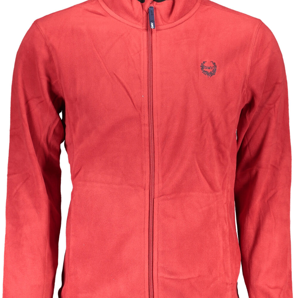 GIAN MARCO VENTURI FELPA CON ZIP UOMO ROSSO
