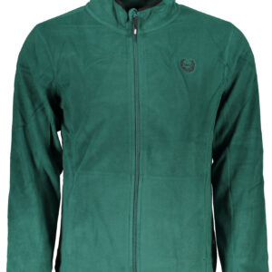 GIAN MARCO VENTURI FELPA CON ZIP UOMO VERDE