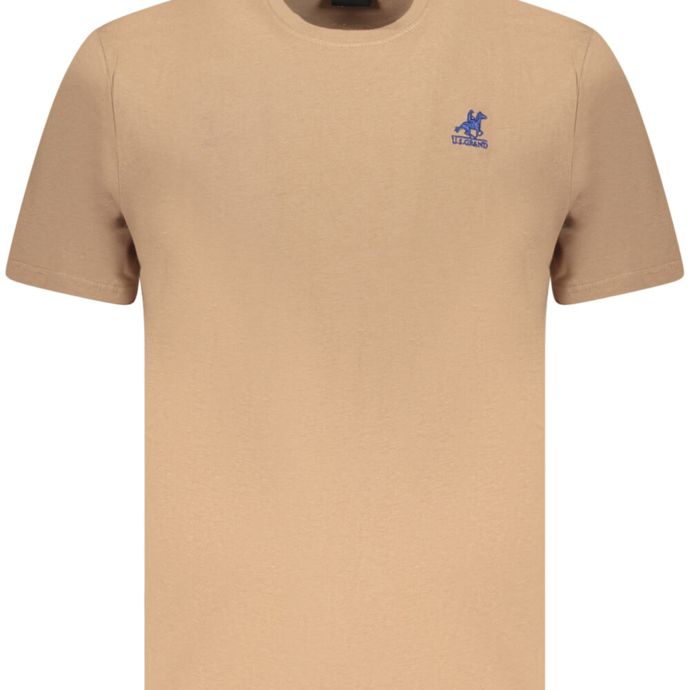 U.S. GRAND POLO T-SHIRT MANICHE CORTE UOMO MARRONE