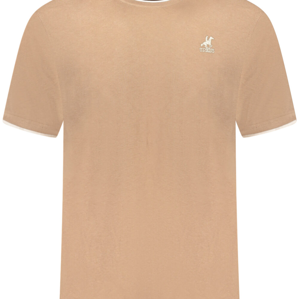 U.S. GRAND POLO T-SHIRT MANICHE CORTE UOMO MARRONE