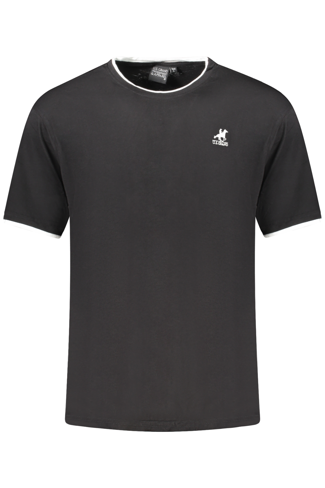 U.S. GRAND POLO T-SHIRT MANICHE CORTE UOMO NERO