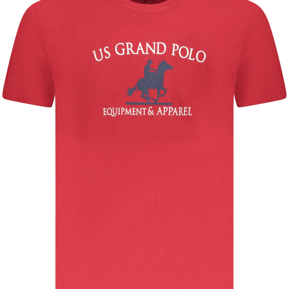U.S. GRAND POLO T-SHIRT MANICHE CORTE UOMO ROSSO