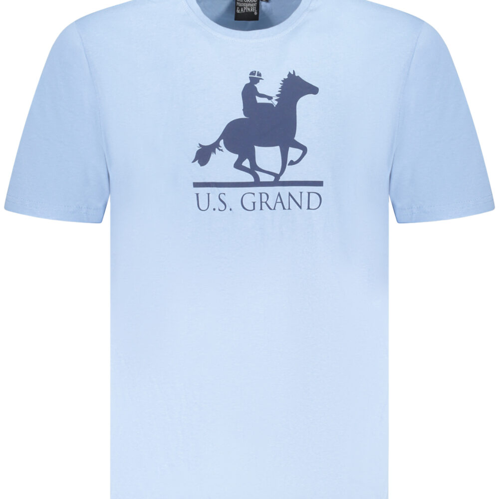 U.S. GRAND POLO T-SHIRT MANICHE CORTE UOMO AZZURRO