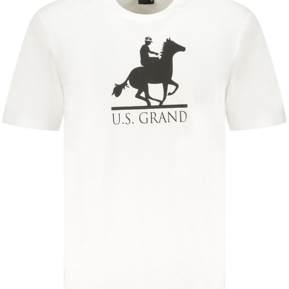 U.S. GRAND POLO T-SHIRT MANICHE CORTE UOMO BIANCO