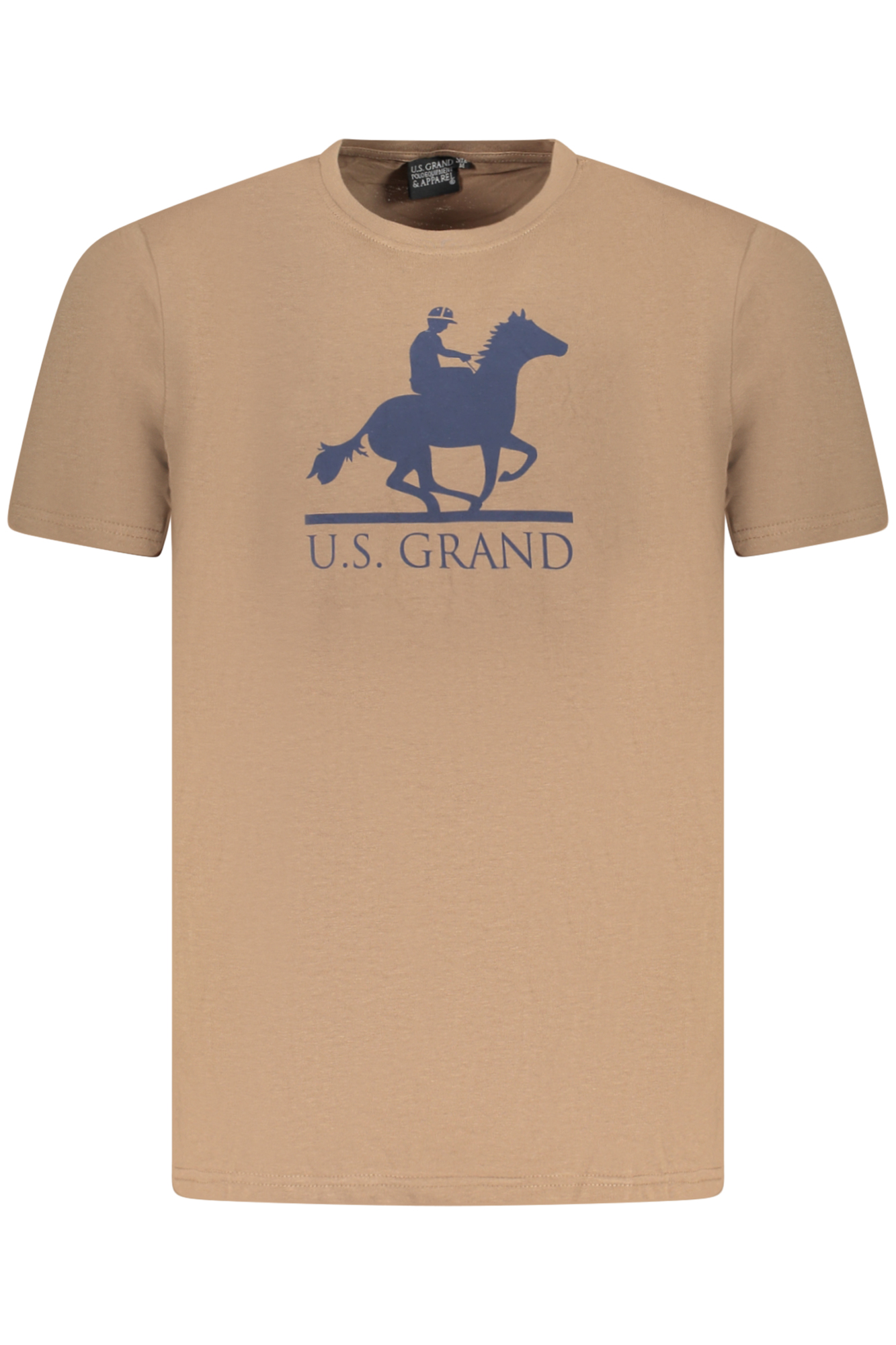 U.S. GRAND POLO T-SHIRT MANICHE CORTE UOMO MARRONE