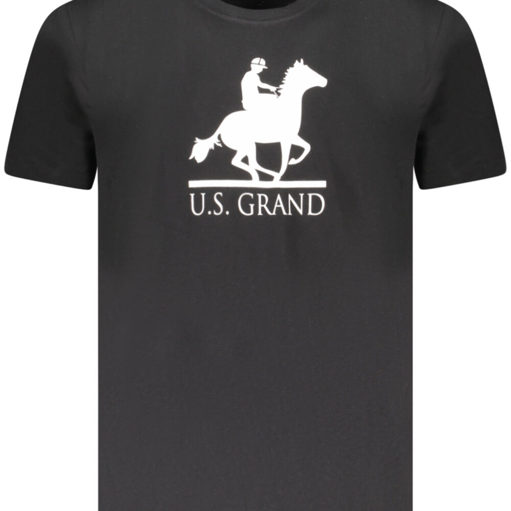 U.S. GRAND POLO T-SHIRT MANICHE CORTE UOMO NERO