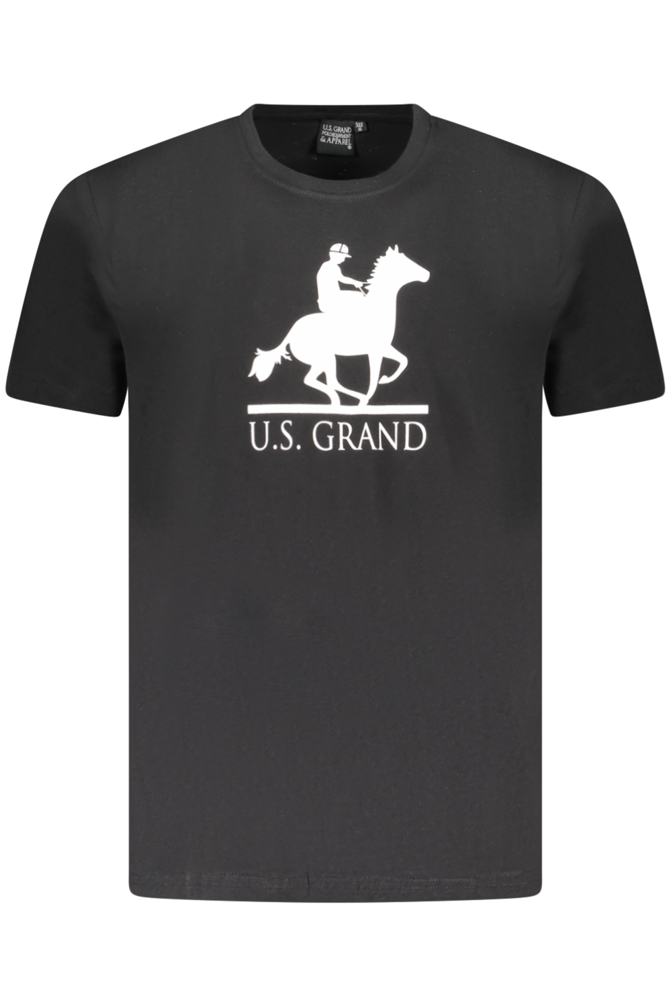 U.S. GRAND POLO T-SHIRT MANICHE CORTE UOMO NERO
