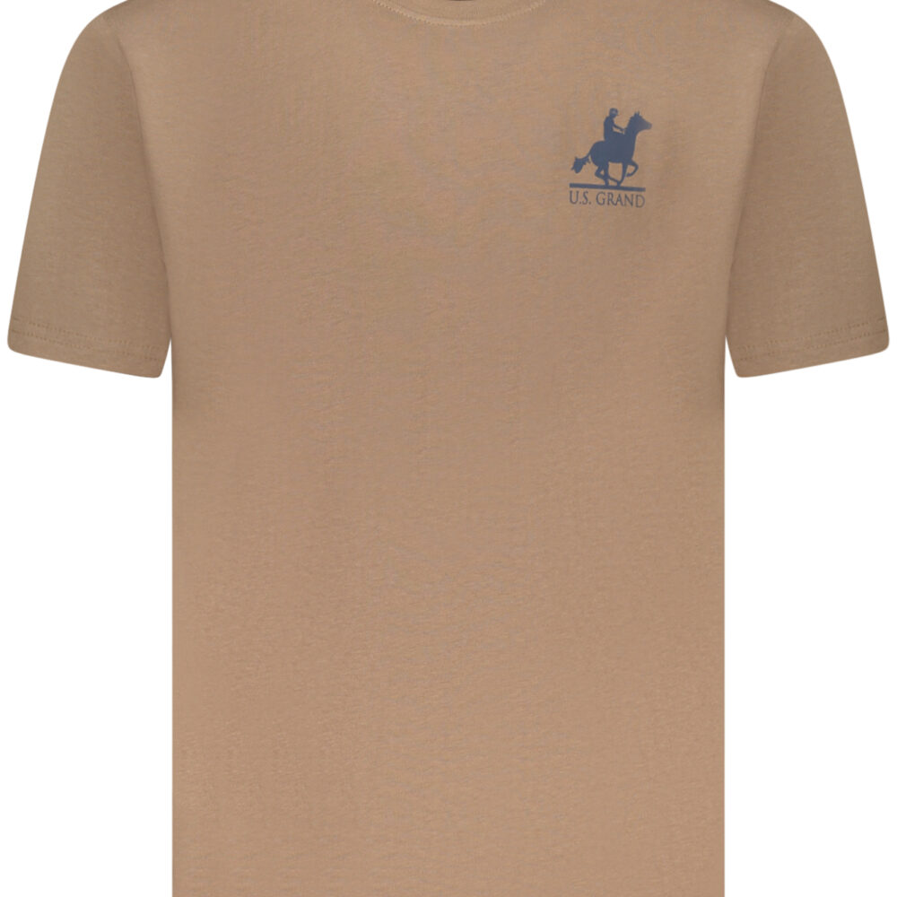 U.S. GRAND POLO T-SHIRT MANICHE CORTE UOMO MARRONE