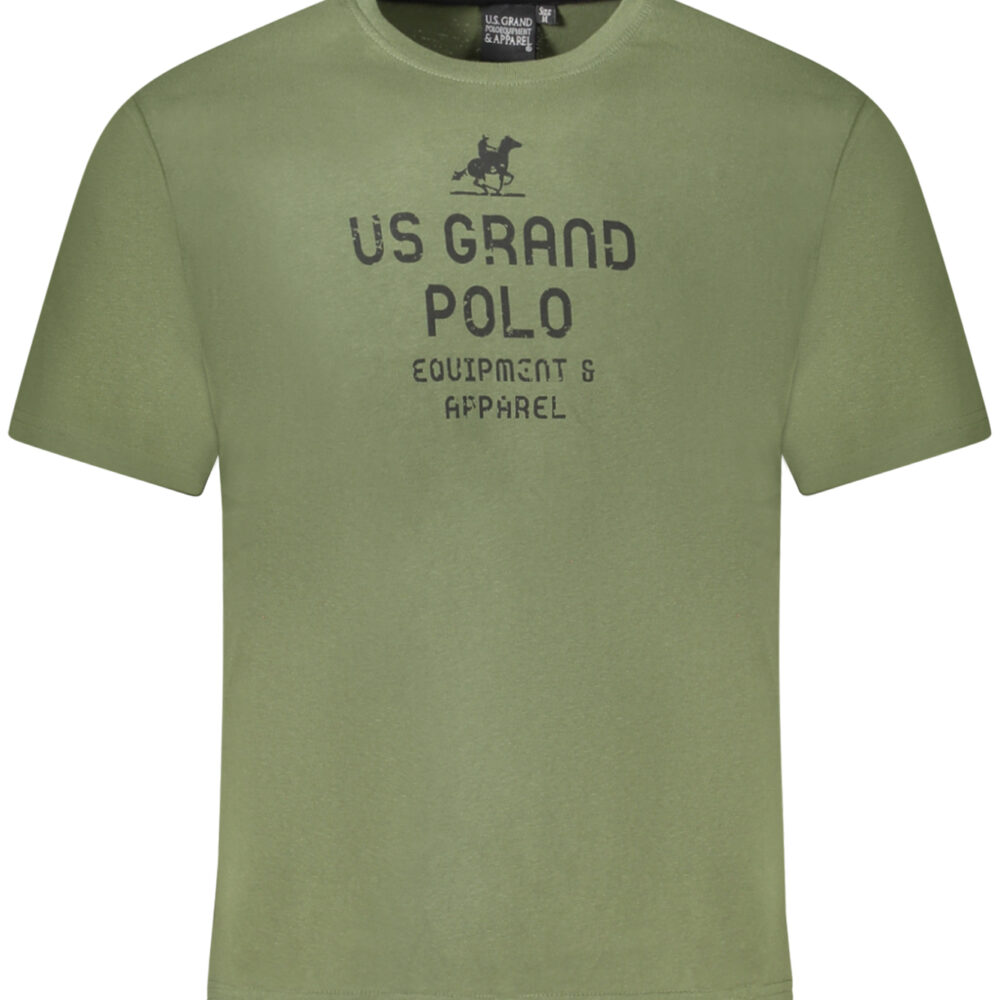 U.S. GRAND POLO T-SHIRT MANICHE CORTE UOMO VERDE