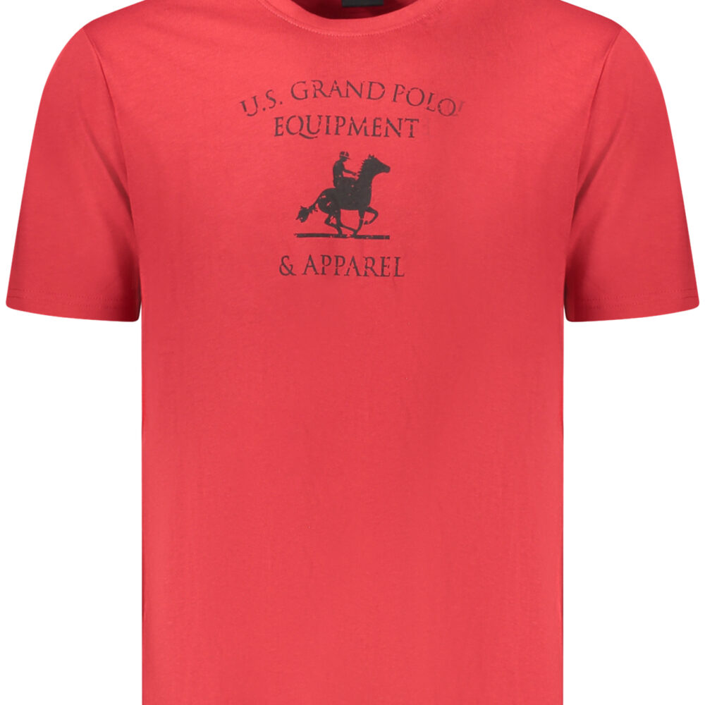 U.S. GRAND POLO T-SHIRT MANICHE CORTE UOMO ROSSO