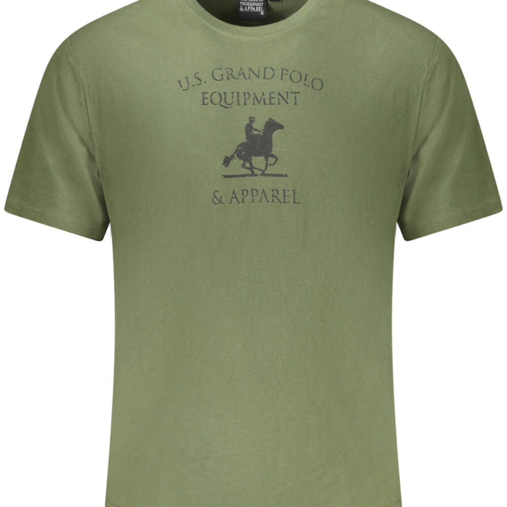 U.S. GRAND POLO T-SHIRT MANICHE CORTE UOMO VERDE