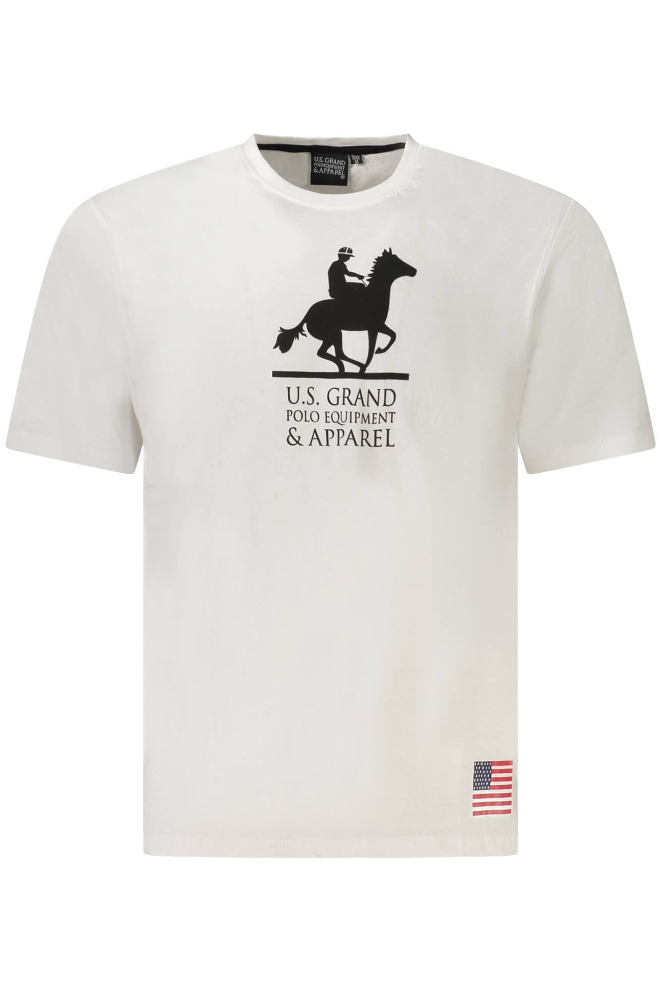 U.S. GRAND POLO T-SHIRT MANICHE CORTE UOMO BIANCO