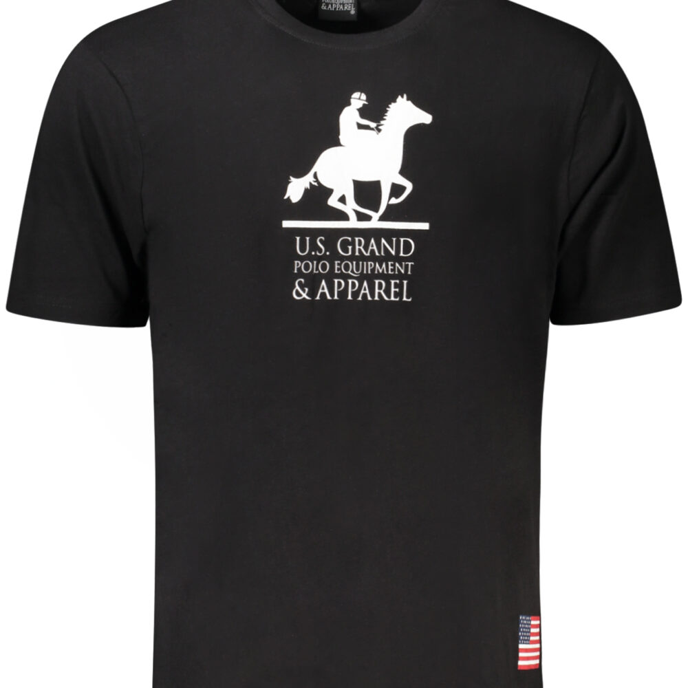 U.S. GRAND POLO T-SHIRT MANICHE CORTE UOMO NERO