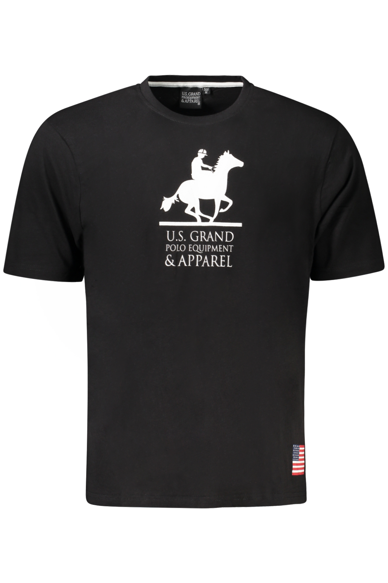 U.S. GRAND POLO T-SHIRT MANICHE CORTE UOMO NERO