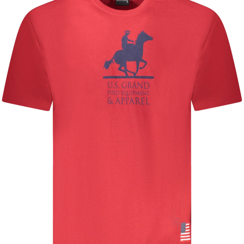 U.S. GRAND POLO T-SHIRT MANICHE CORTE UOMO ROSSO