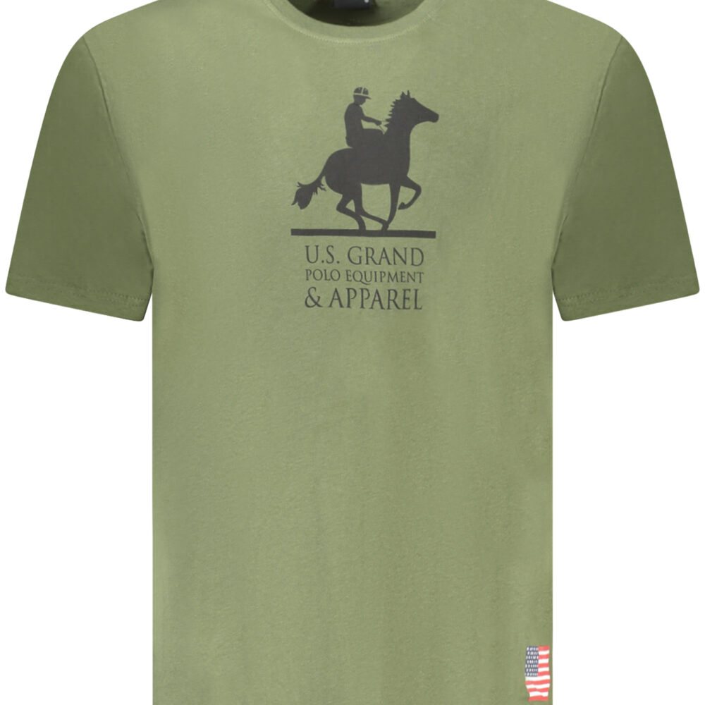 U.S. GRAND POLO T-SHIRT MANICHE CORTE UOMO VERDE