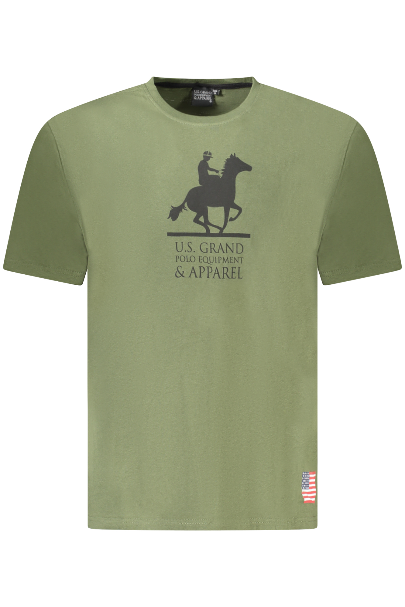 U.S. GRAND POLO T-SHIRT MANICHE CORTE UOMO VERDE