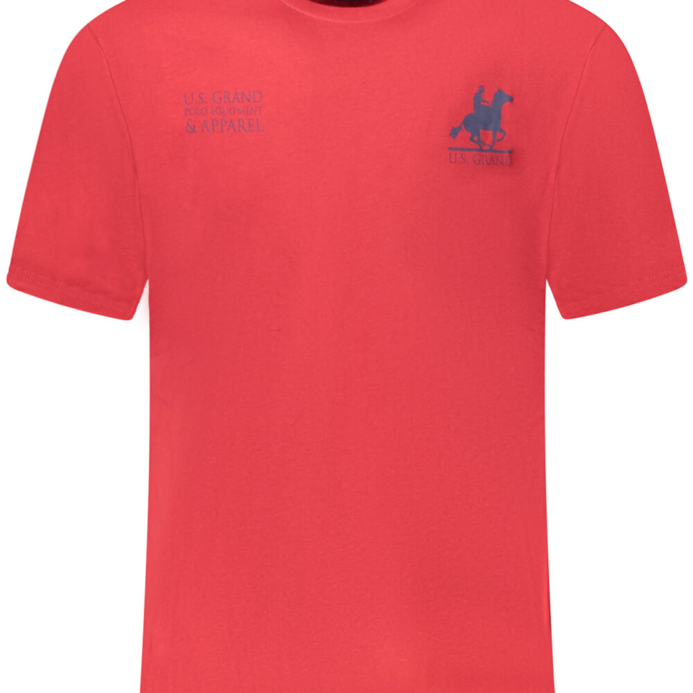 U.S. GRAND POLO T-SHIRT MANICHE CORTE UOMO ROSSO