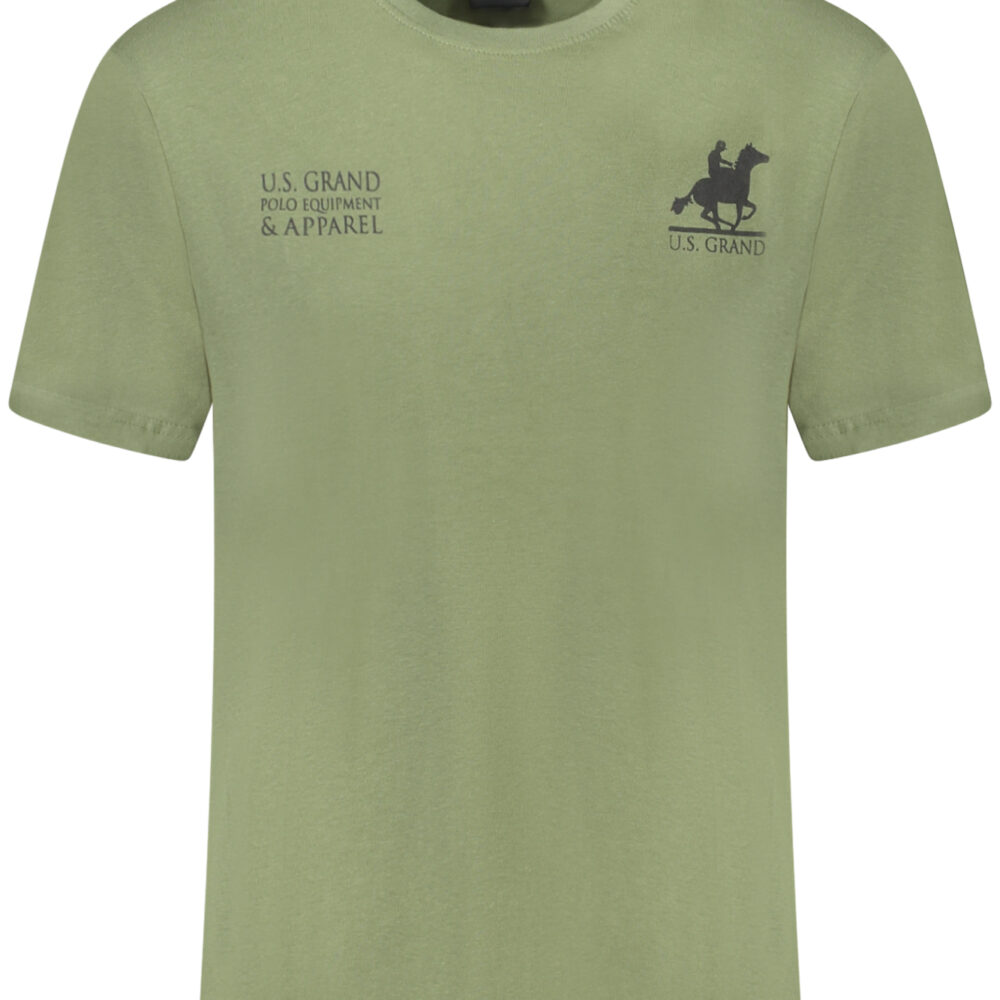 U.S. GRAND POLO T-SHIRT MANICHE CORTE UOMO VERDE