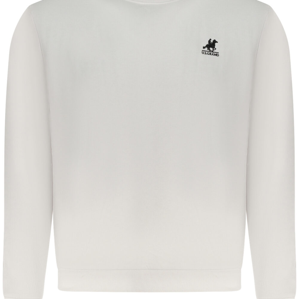 U.S. GRAND POLO FELPA SENZA ZIP UOMO BIANCO