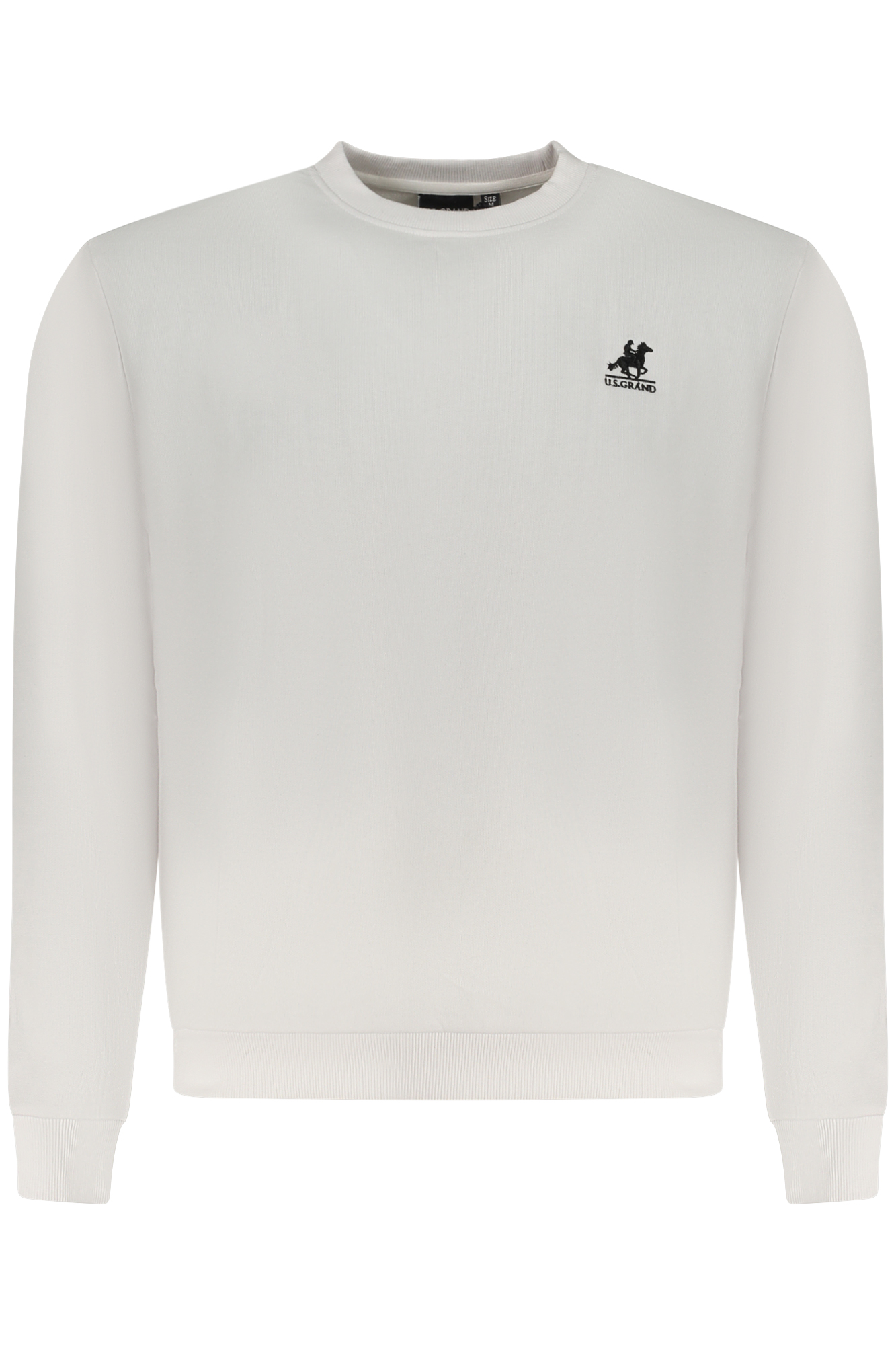 U.S. GRAND POLO FELPA SENZA ZIP UOMO BIANCO