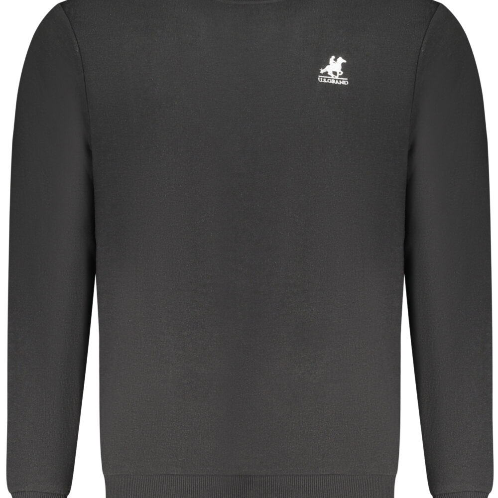 U.S. GRAND POLO FELPA SENZA ZIP UOMO NERO